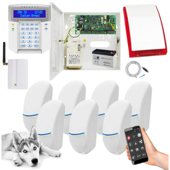 SYSTEM ALARMOWY PARADOX SPECTRA SP4000 + 7 CZUJEK BINGO Plus + K32LCD+ + GSM2000 + SP-4001R